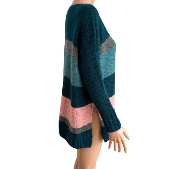 Lou & Grey Loft Women's Striped Plushfuzz Sweater size S alpaca/wool blend - Picture 5 of 10